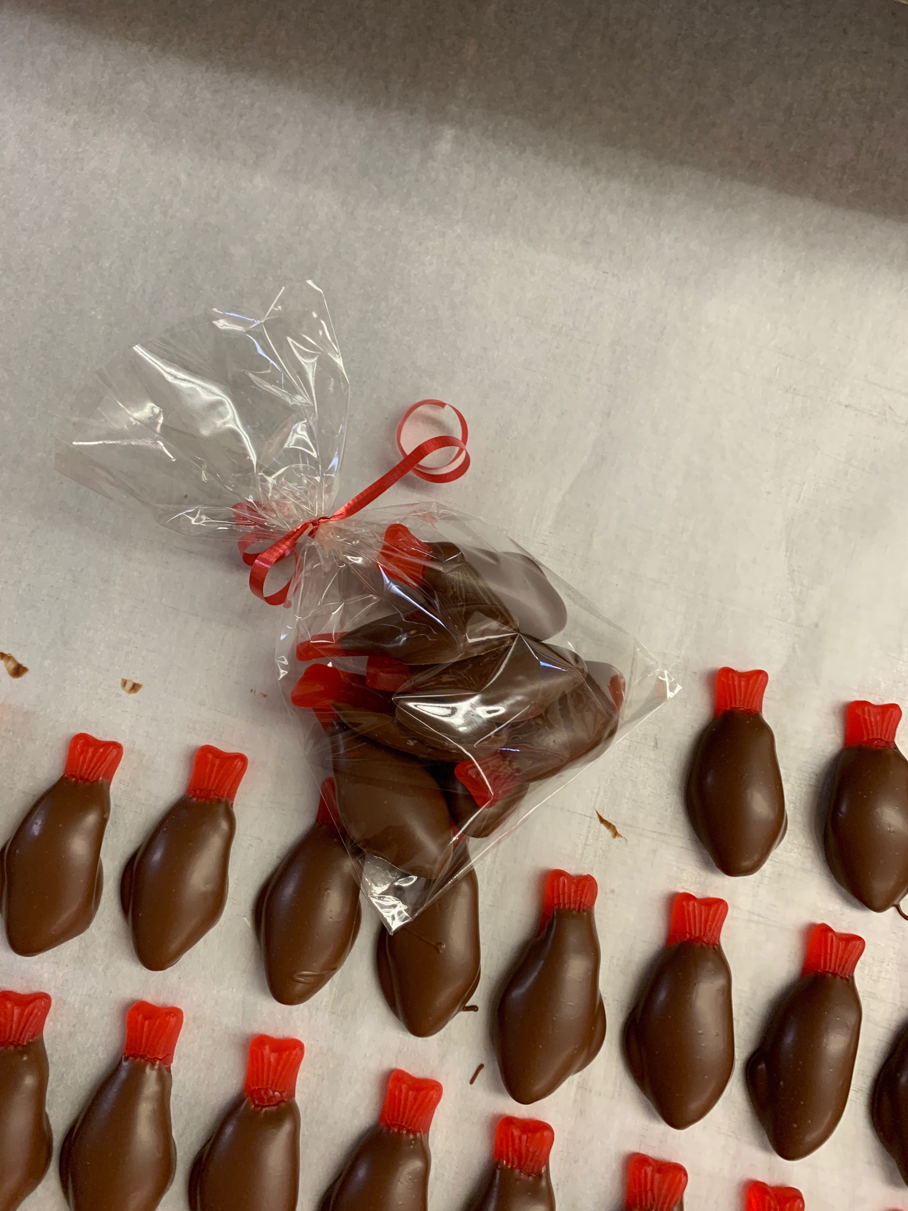Chocolate Dipped Swedish Fish | Ultimate Confections Chocolates